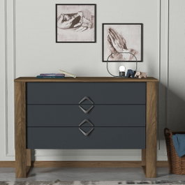 Hanah Home Bumerang Cómoda en Nogal y Antracita